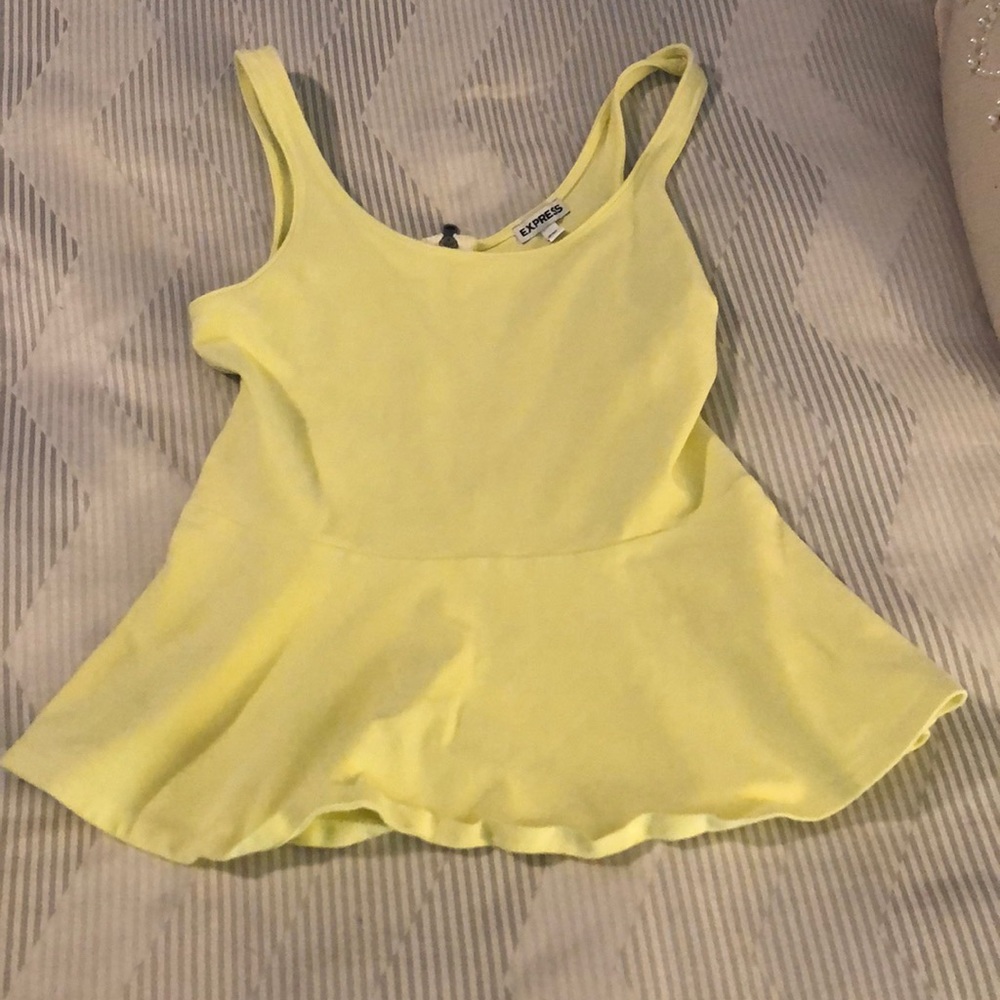 Express neon yellow tank top